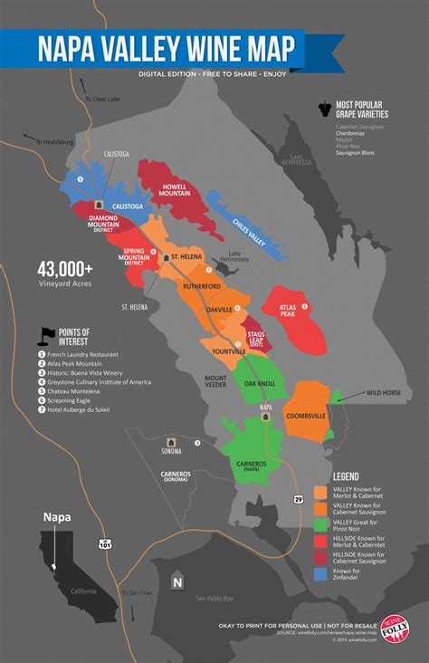 A Simple Guide To Napa Wine Map Wine Folly Wine Map Wine Folly