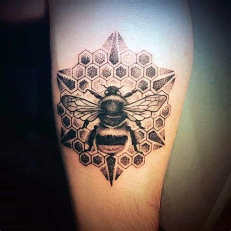 80 Honeycomb Tattoo Designs For Men Hexagon Ink Ideas