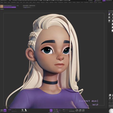 Artstation Danny Mac Chloe Zbrush And Blender 28 Wip Animation Art Character Design