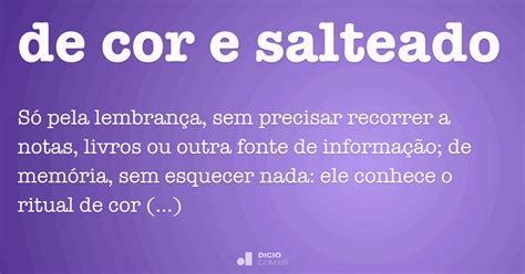 Saber De Cor E Salteado