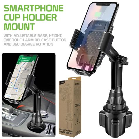 Cellet Smartphone Cup Holder Mount Heavy Duty Automobile Cup Holder