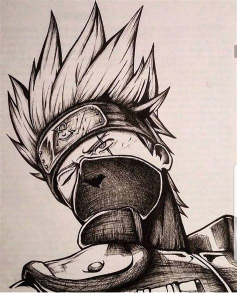 Kakashi Drawing Naruto Sketch Drawing Naruto Drawings Anime Drawings