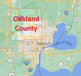 Oakland County On The Satellite Map Of Michigan Actual Satellite