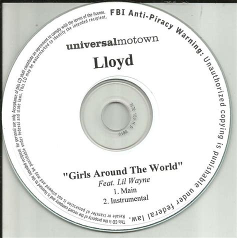Lloyd W Lil Wayne Girls Around The World Rare Instrumental Promo Dj Cd