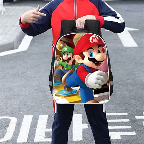 Super Mario Kids Backpack Silin Kids School Backpack Mario School Bag