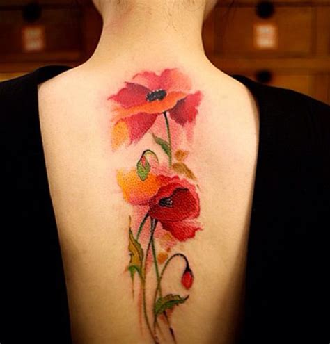 Watercolor Poppy Tattoo Best Tattoo Design Ideas