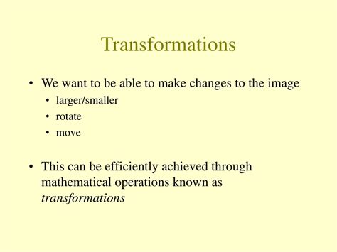Ppt Transformations Powerpoint Presentation Free Download Id9201442