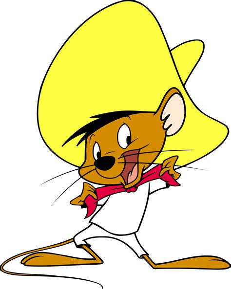 A Cartoon Mouse Wearing A Yellow Hat And Red Scarf With His Arms Out In The Air