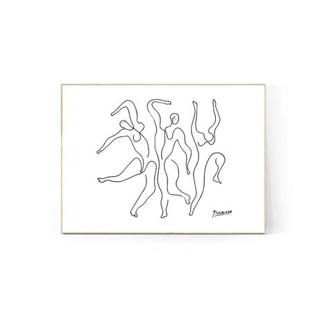 Picasso Dancers Line Drawing Picasso Print Picasso Sketch Etsy In