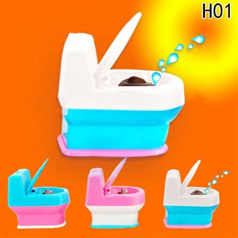 Funny Mini Prank Squirt Spray Water Toilet Spoof Gadgets Toys Closestool Joke Gag Toy Gift In