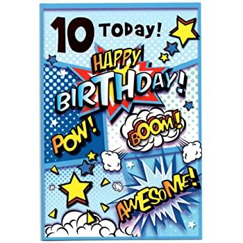 Get a pack of any 10 cards for $35… 70th birthday wishes: Birthday Card 10 Year Old Boy - Card Design Template