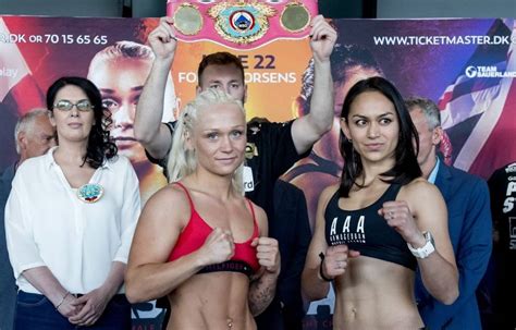Official Weigh-in: Dina Thorslund: 55,2 kg vs. April Adams ...