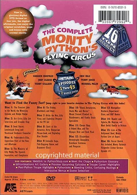 Complete Monty Pythons Flying Circus Dvd 1974 Dvd Empire