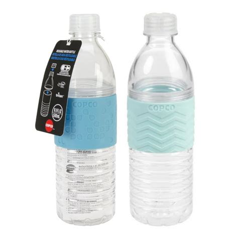 Copco Hydra Sports Water Bottle With Non Slip Sleeve Spill Resistant