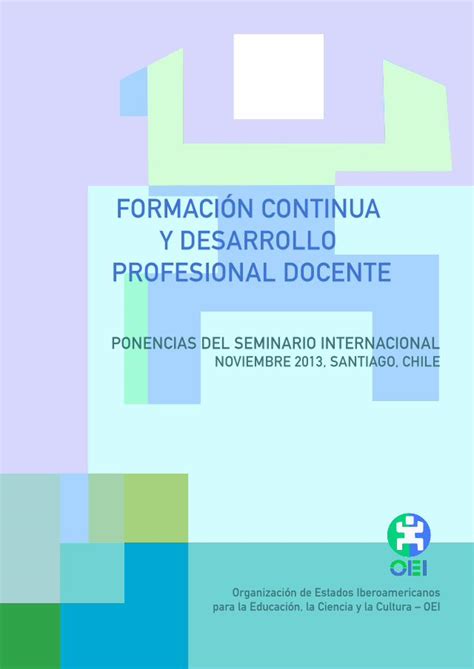 Pdf FormaciÓn Continua Y Desarrollo Profesional Docente · 2018 12 10