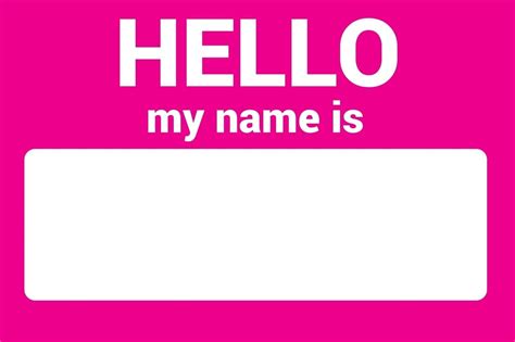 Name Tag Self Adhesive Sticker Hello My Name Is Team Building Event