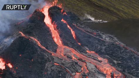Rivers Of Lava Icelands Fagradalsfjall Volcano Eruption Up Close