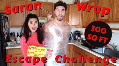 saran wrap challenge couple s edition youtube