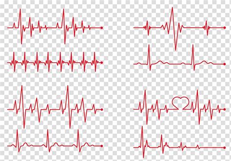 Red Lifeline Illustration Collage Heart Rate Electrocardiography Ecg Red Line Creative