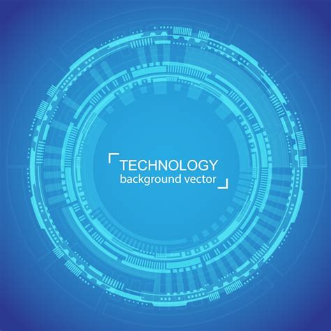 Premium Vector Abstract Circle Technology Blue Background