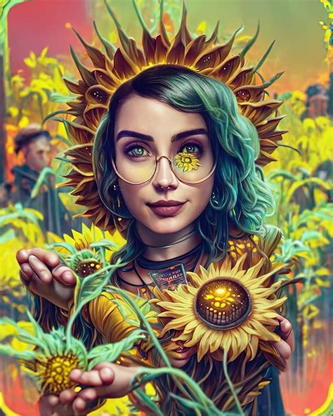 Sunflower Girl By Machinedelusions On Deviantart