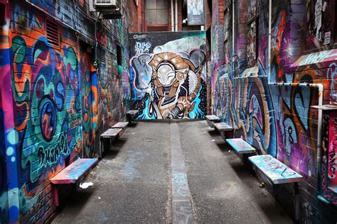 Graffiti Street In Melbourne