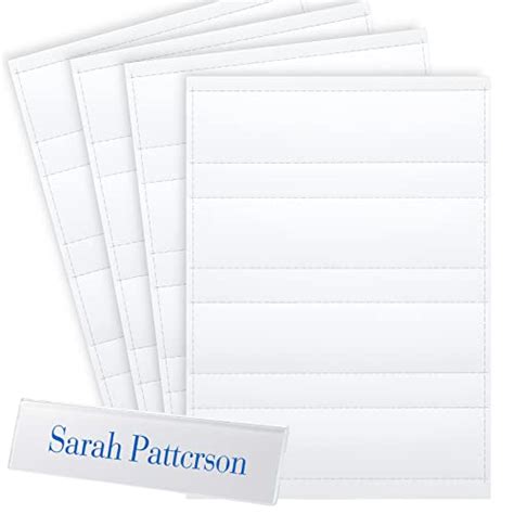 Perforated Paper Nameplate Inserts Printable Name Plate Inserts Print