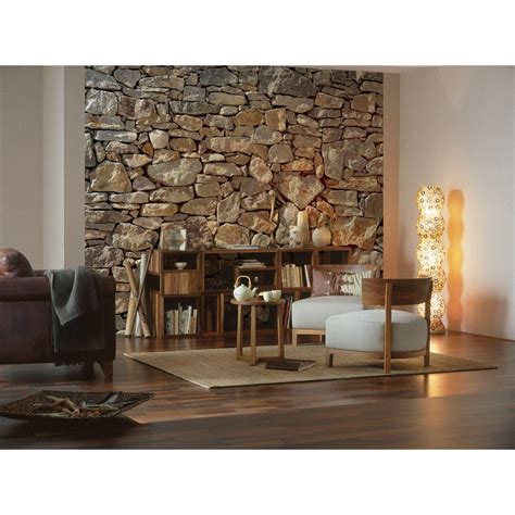 Komar 100 In X 145 In Stone Wall Mural 8 727 The Home Depot