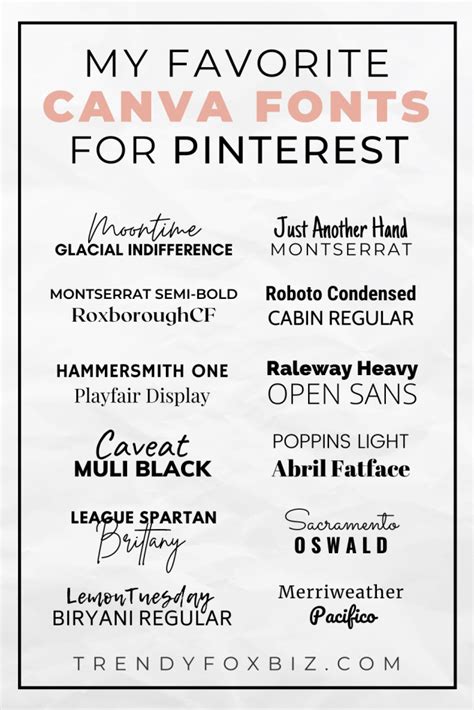 Trendy Fox Biz Canva Font Guide Stylish Font Combos To Try When