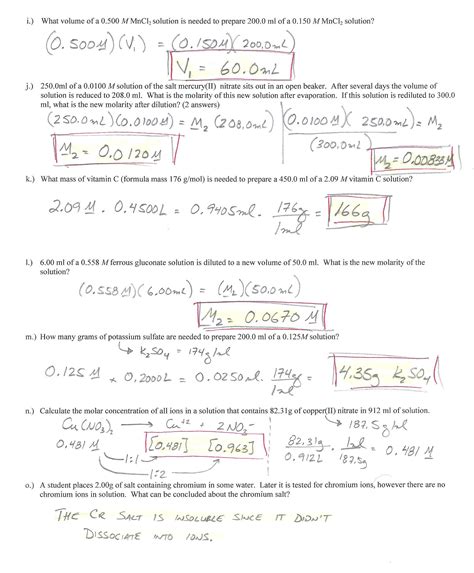 Https://tommynaija.com/worksheet/solution Concentration Worksheet Answers