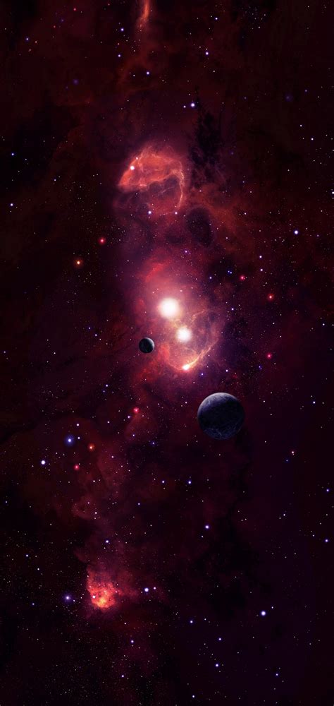 Cosmic Space Planets Wallpaper 1440x3040