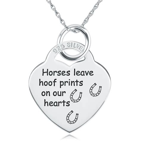 Horses Leave Hoof Prints On Our Hearts Necklace Personalized Etsy
