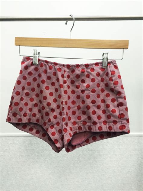 Vintage Red Pink Polka Dot Shorts W Polka Dot Shorts Pink