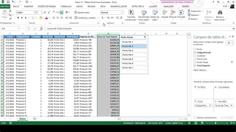Tablas DinÁmicas Avanzadas Microsoft Excel Youtube