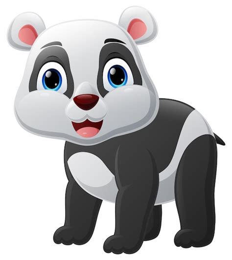 Premium Vector Cute Baby Panda Cartoon On White Background
