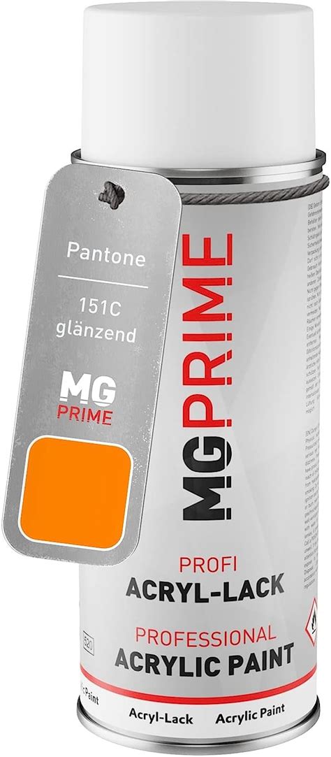 Mg Prime Pantone 151c Orange Bombe Aérosol 400 Ml Brillant Séchage