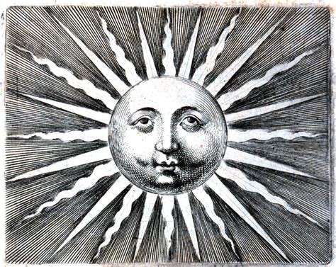 Design Graphic Engraving Sun Anthropomorphized James Duvalier James