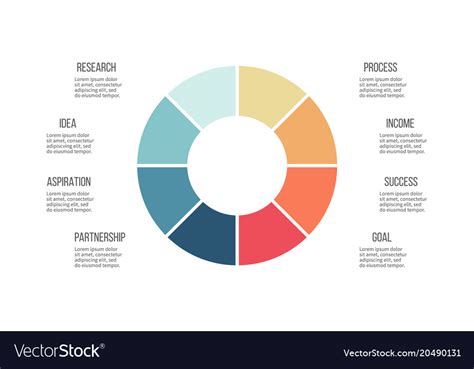 Business Infographics Circle With 8 Parts Vector Image