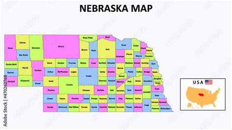 Nebraska Map District Map Of Nebraska In 2020 District Map Of
