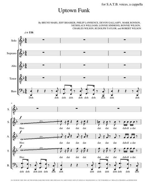 Uptown Funk Sheet Music For Piano Voice Download Free In Pdf Or Midi