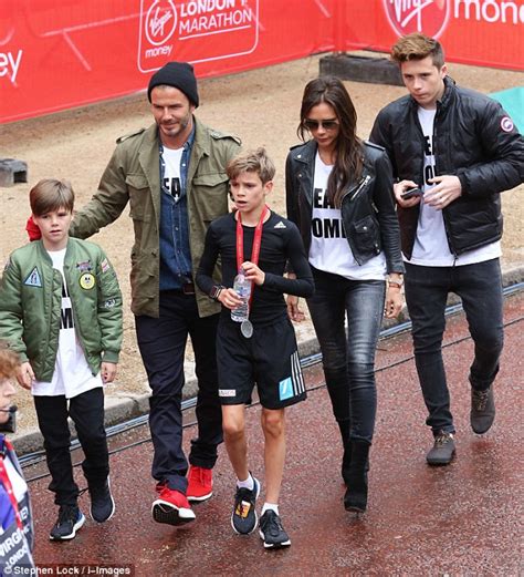 Team Romeo David And Victoria Beckham Congratulate Their Son After