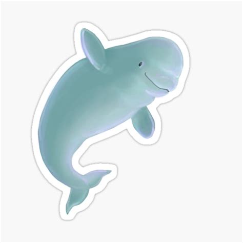 Cute Beluga Whale Illustration Sticker For Sale By Thecosmicartist