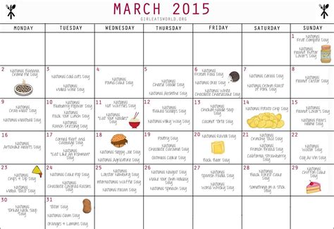 International Food Day Calendar 2024 February March 2024 Calendar