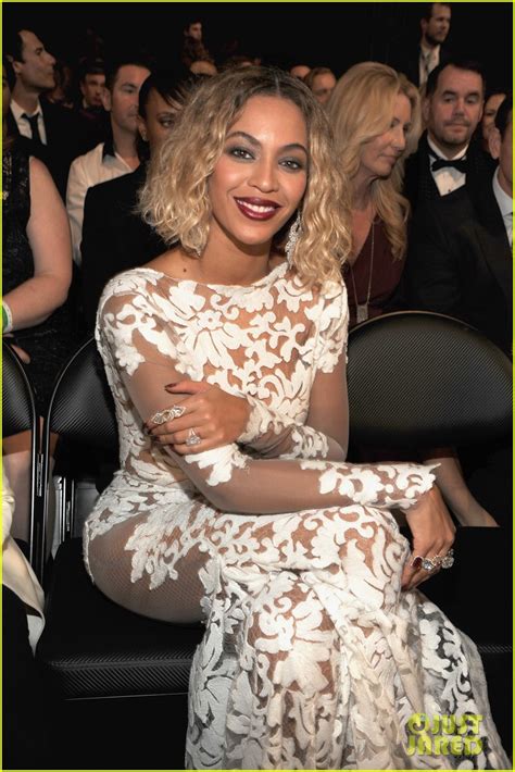 Full Sized Photo Of Beyonce Wears Sexy Sheer White Dress At Grammys