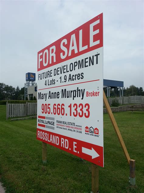 Large 8'x8' digital print real estate sign - August 2014 www