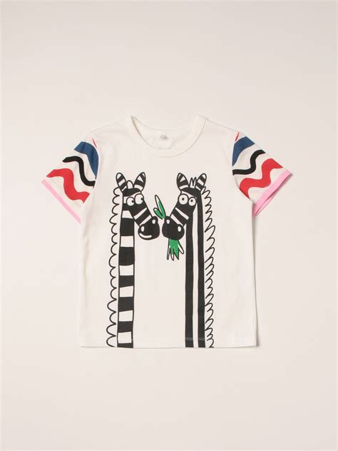 Stella Mccartney Outlet T Shirt With Zebra Print White Stella
