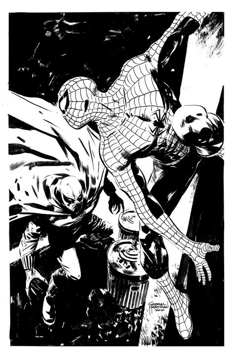 Spider Man Vs Prowler By Gabriel Hardman Spiderman Art Comic Book Artwork Comic Books Art
