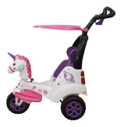 Triciclo Montable Infantil Prinsel Con Empuje Unicornio
