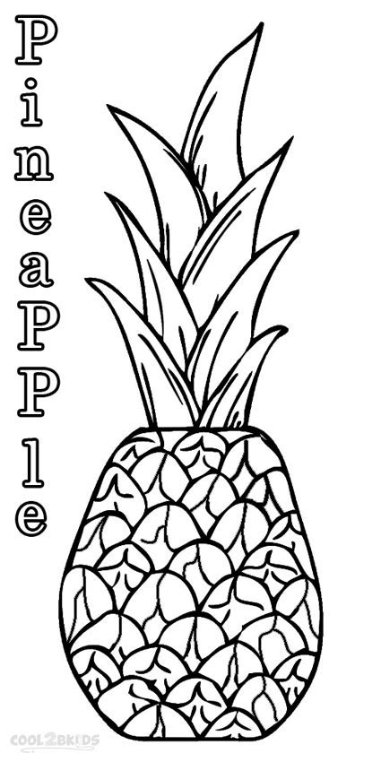 Printable Pineapple Coloring Pages For Kids | Cool2bKids