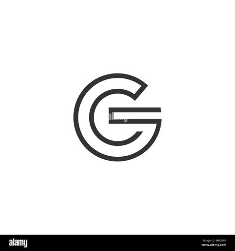 Letter G Logo Circle Line Style Stock Vector Image And Art Alamy